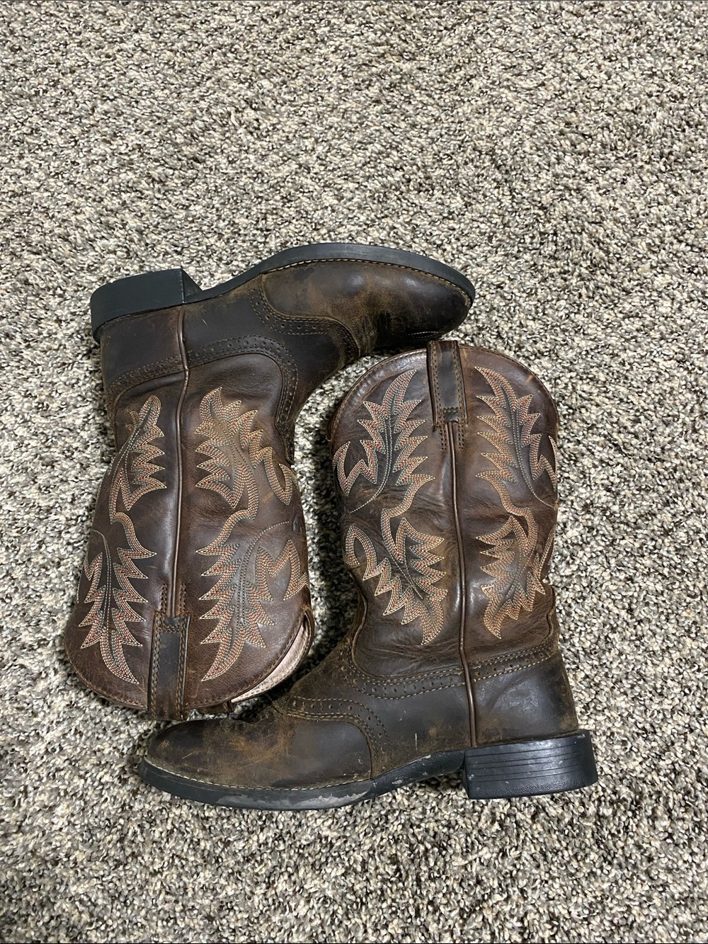 Ariat Brown Distressed Leather Western Cowboy Boots